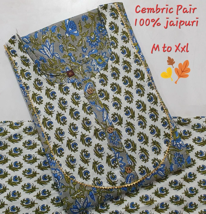 Jaipuri cotton pair uploaded by Blue Star Garments on 3/12/2023