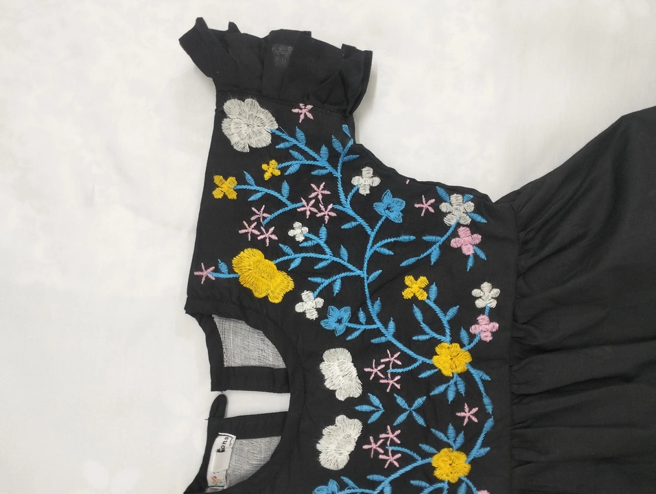 Black embroidery frock  uploaded by Anami exim Pvt Ltd on 3/12/2023