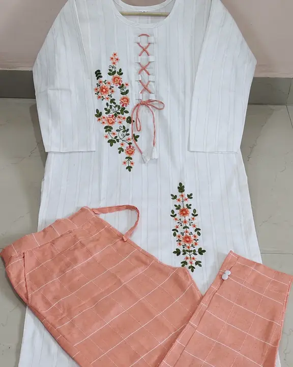 Latest Khadi Cotton Women kurta set!! uploaded by Musafir Textile on 3/12/2023
