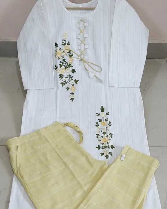 Latest Khadi Cotton Women kurta set!! uploaded by Musafir Textile on 3/12/2023