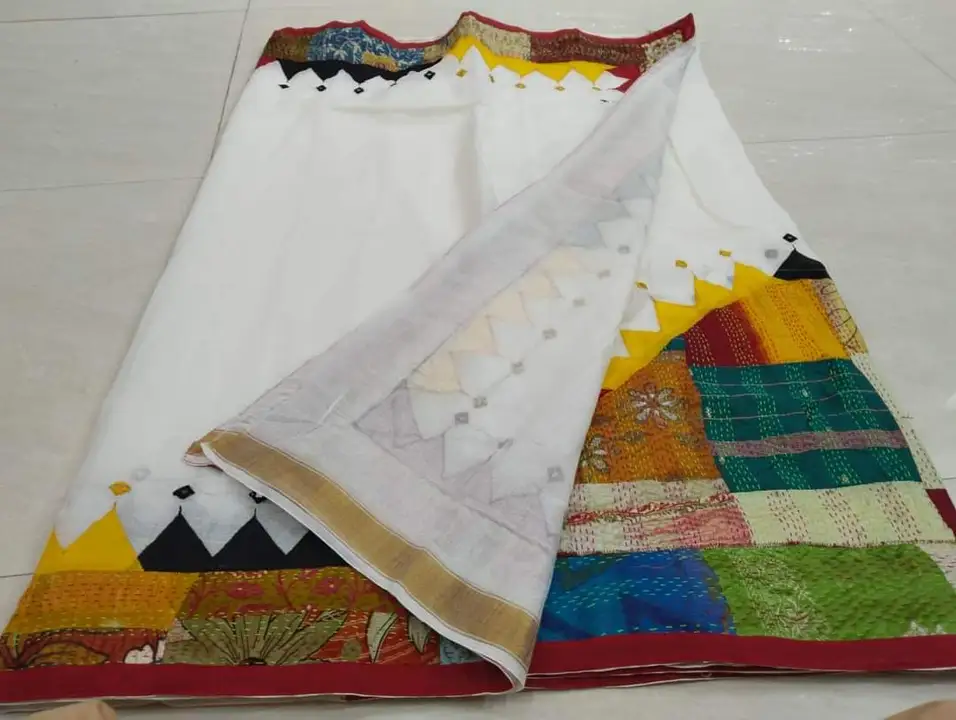Post image H..Pure Kerala cotton &amp;
nakshi Katha mix n match saree With bp ..1650+$
K