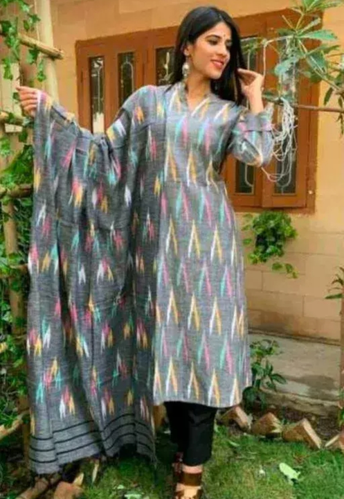 Cotton Khadi suit uploaded by silk  saree on 3/12/2023