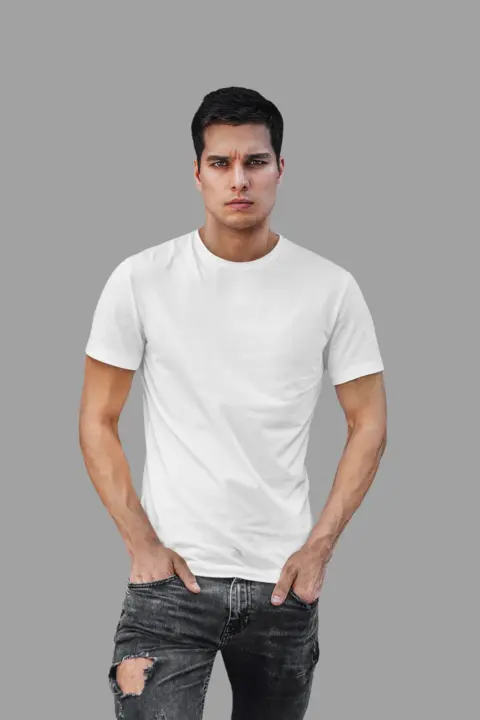 Plain cotton blend tshirt uploaded by business on 3/13/2023