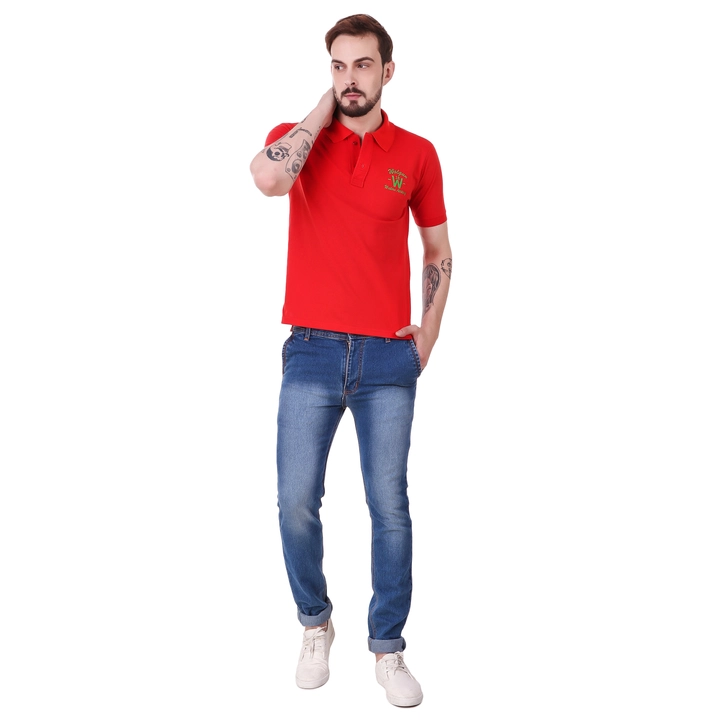 Mens polo tshirt red uploaded by Fashion plus on 3/13/2023