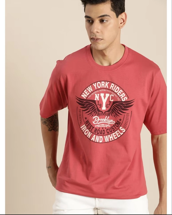 Drop shoulders t shirt Minimum size L,XL,XXL order 6 PCS  uploaded by Red And white Men's Wear on 3/13/2023