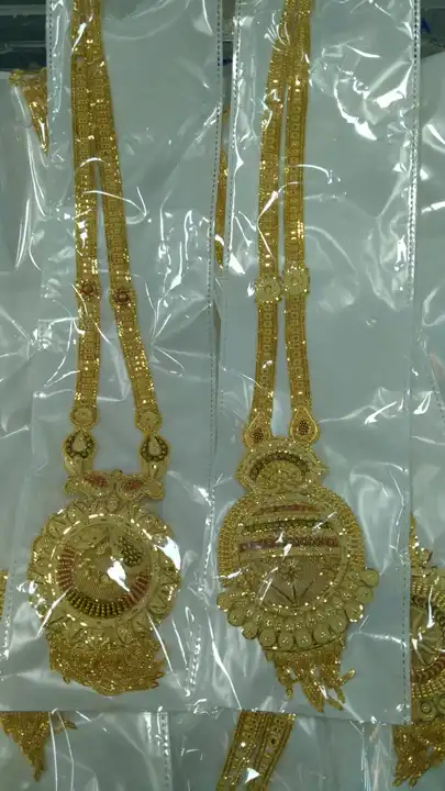 Post image I want 11-50 pieces of Gold Sets at a total order value of 1500. I am looking for Rani Hara gold . Please send me price if you have this available.