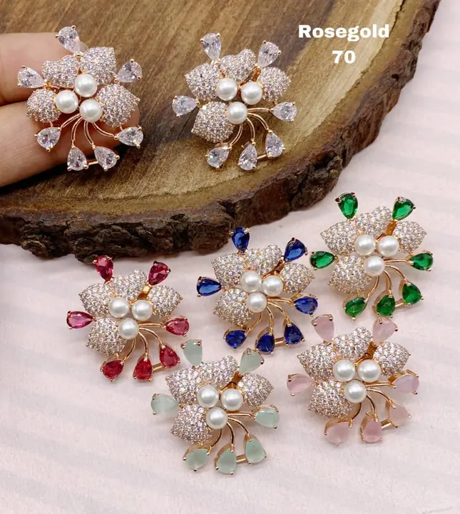 American daimand Earrings stud uploaded by Sb designs on 3/13/2023