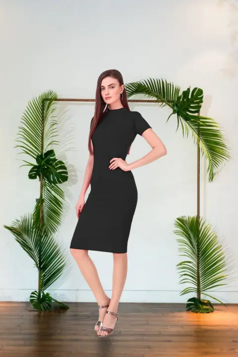 Girls New Solid Bodycon Dress. uploaded by Glow More Enterprise  on 3/13/2023