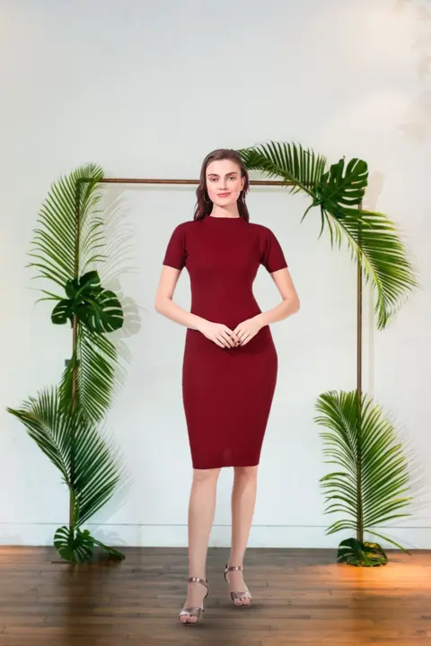 Girls New Solid Bodycon Dress. uploaded by Glow More Enterprise  on 5/28/2024