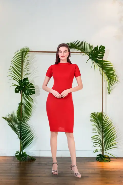 Girls New Solid Bodycon Dress. uploaded by Glow More Enterprise  on 3/13/2023