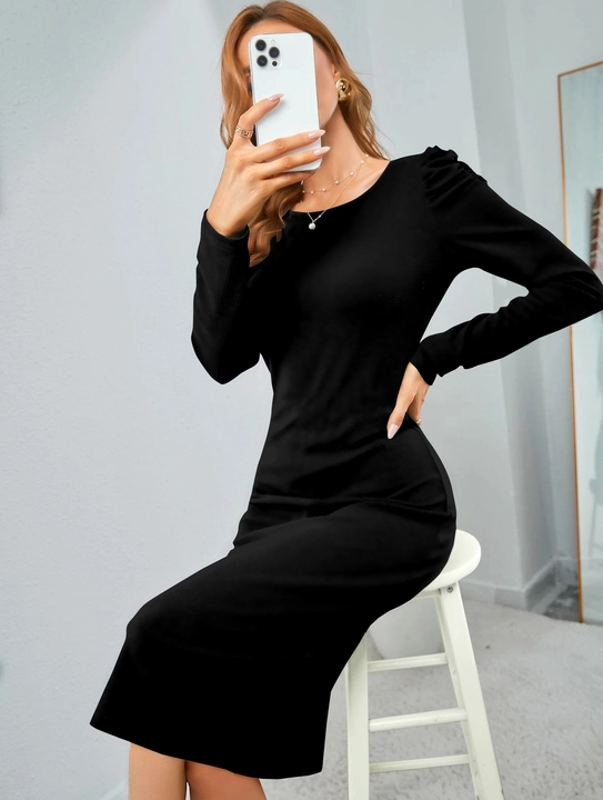 Women's New Puffsleeve Bodycon dress. uploaded by Glow More Enterprise  on 5/30/2024
