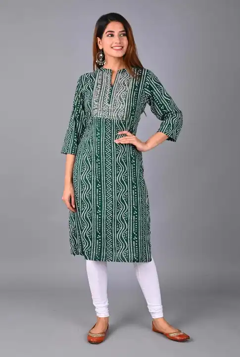 Embroidery bandhani kurti uploaded by ALEEXA OUTLET on 3/13/2023