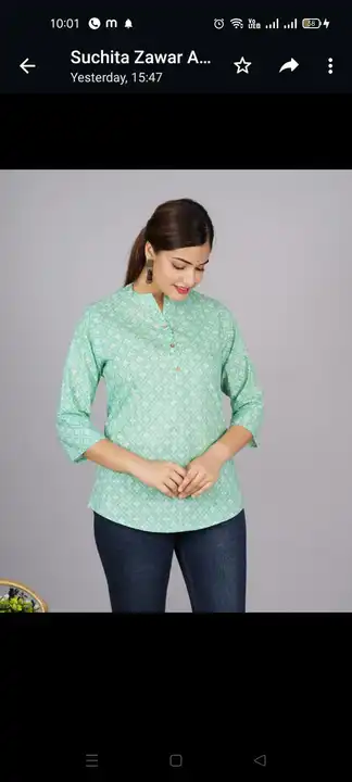 Women pure cotton top  uploaded by ALEEXA OUTLET on 3/13/2023