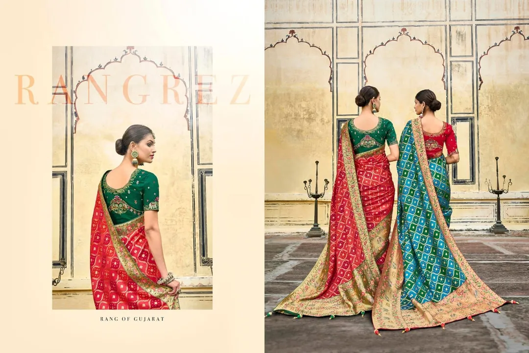 *M.N SAREES*
 
*RANGREZ*

*6401 TO 6410 SERIES* 

SAREE FABRIC: - PURE DOLA WITH POSITION PRINT WITH uploaded by Aanvi fab on 3/13/2023