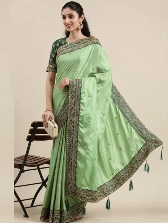 Best wedding and party wear embroidery design saree  uploaded by RAIYARAJ FASHION on 3/13/2023