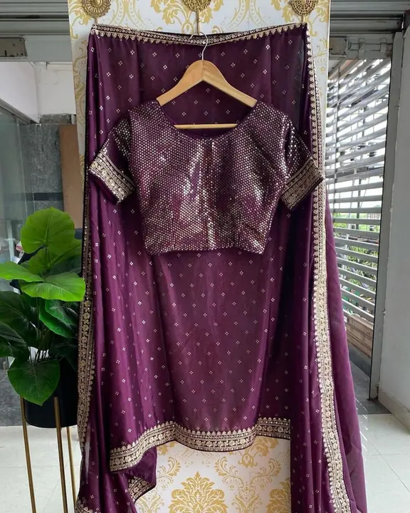 Best wedding and party wear embroidery saree with belt  uploaded by RAIYARAJ FASHION on 3/13/2023