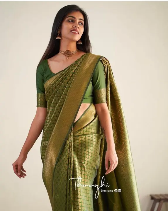Rich pallu with zari work design saree  uploaded by DHANANJAY CREATIONS on 3/13/2023