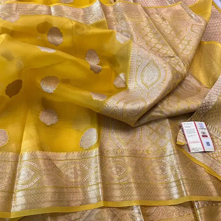 Banarasi daeyble semi kora silk saree  uploaded by Zainab fashion on 3/13/2023