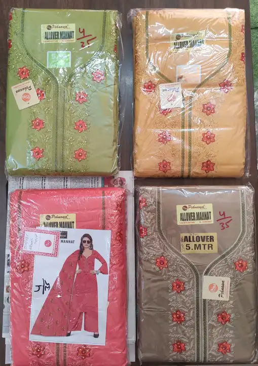 Women dress materials with dupatta uploaded by wholsale market on 3/13/2023