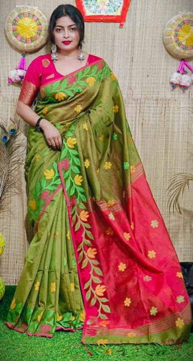 Handloom tisu saree uploaded by Santi saree center on 3/13/2023