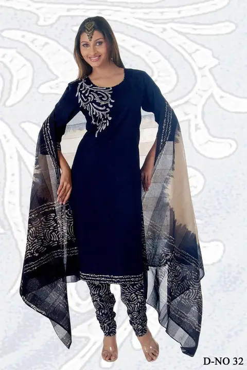 Product image of 100% Cotton Hand block Printed dress material with cotton Dupatta , price: Rs. 1250, ID: 100-cotton-hand-block-printed-dress-material-with-cotton-dupatta-e5b5dc40