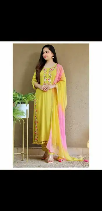 Embroidered kurta pant and dupatta set  uploaded by Aleexa Outlet on 3/13/2023