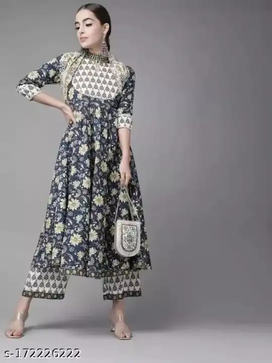 K.N Rayon printed kurti with paint and dupptta  uploaded by business on 3/13/2023