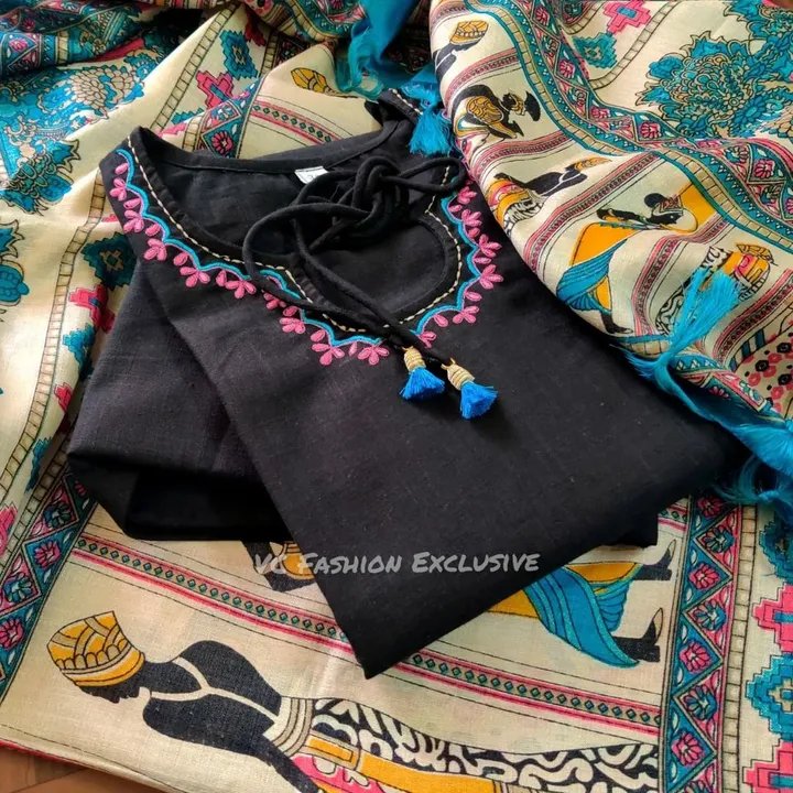 S S cotton kurta with paint and dupptta  uploaded by Jagdamba creations on 3/13/2023