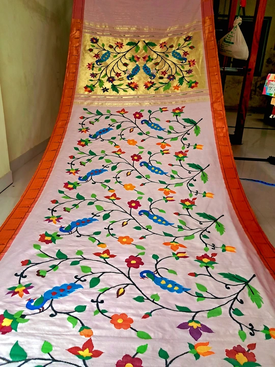 Handloom paithani sarri  this is original handloom uploaded by Paithani saree manufacturer on 6/2/2024
