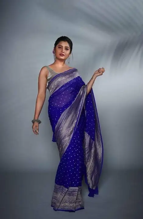 PURE BANARASI SEMI GEORGETTE SAREE  uploaded by S.N.COLLECTIONS  on 3/13/2023