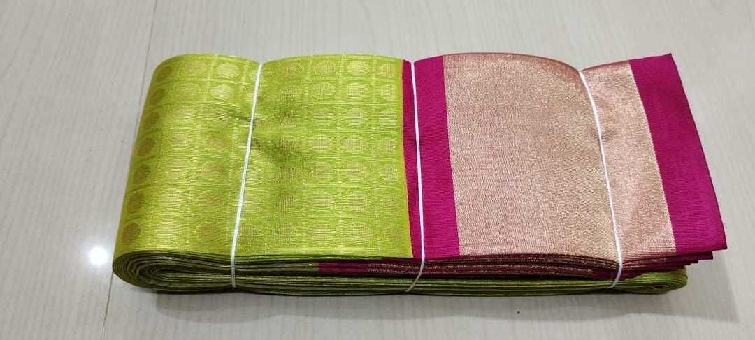 Post image Fabric: silk cotton
Work: over all body rich design silver &amp; gold jarigai work and contrast rich pallu and contrast plain blouse.... total 6.5 mtr with blouse
Price : Rs.1350-/ Only
Shipping free
Ananth collection