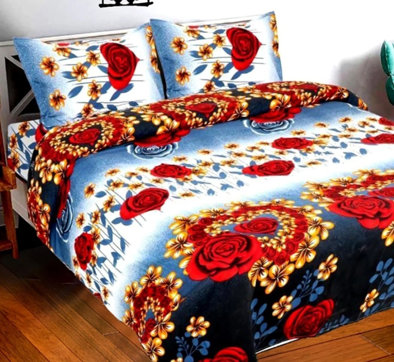 Khwaish Handlooms double bedsheet(90*90) with 2 pillow covers  uploaded by Shree Swastik Handloom on 3/13/2023