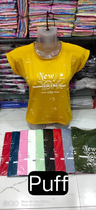 Girls Mumbai t shirt Lycra  uploaded by Huda traders on 3/13/2023