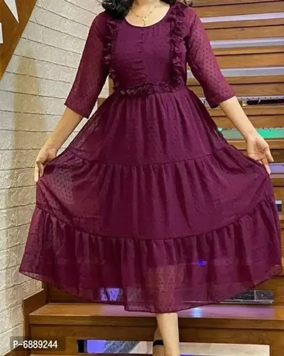 Fancy Georgette Stitched Gown uploaded by Shreeji New Fashion on 3/13/2023