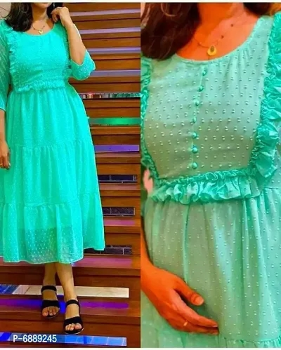 Fancy Georgette Stitched Gown uploaded by Shreeji New Fashion on 3/13/2023