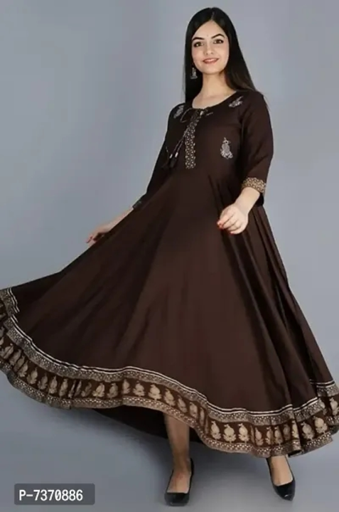 Rayon Anarkali Style Gowns uploaded by Shreeji New Fashion on 3/13/2023