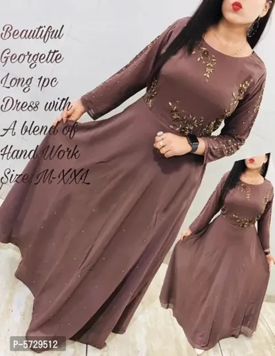 Hot Selling !!! Designer Georgette Embroidered Gown uploaded by Shreeji New Fashion on 3/13/2023