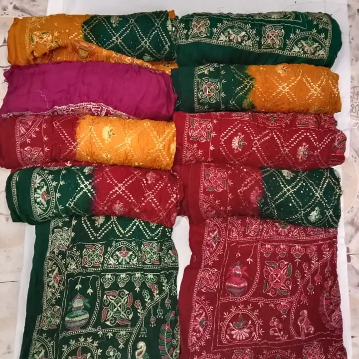 gajji silk bandhni only wholsel uploaded by business on 3/13/2023