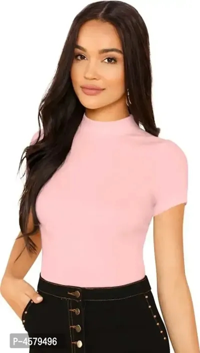 Elegant cotton high neck solid top for women  uploaded by Trend Set on 3/14/2023