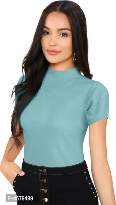 Elegant cotton high neck solid top for women  uploaded by Trend Set on 3/14/2023