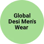 Business logo of global desi men's wear