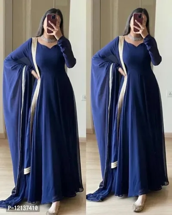 Attractive goun with dupatta uploaded by business on 3/14/2023