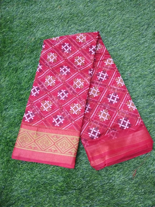 Cotton printed saree uploaded by Shree chamunda creation on 3/14/2023