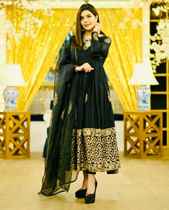 Gown with dupatta  uploaded by Taha fashion online store on 3/14/2023