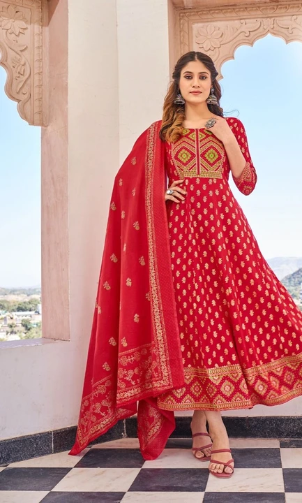 Exclusive Anarkali With Cotton Dupatta for Summer  uploaded by Vihu fashion on 3/14/2023