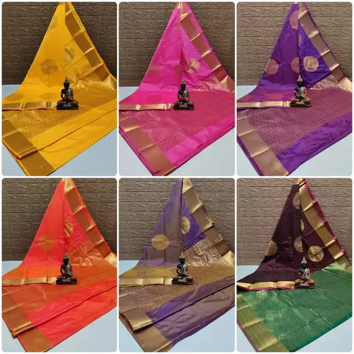Post image 💃💃💃💃💃💃💃💃💃💃

🌺 *Kanchi soft silk sarees* 

🌺 *_Copper Zari  Buttas weaving.._* 

🌺 *_Grand Border View.._* 

🌺 *_Gold Zari weaving Contrast Grand pallu.._* 

🌺 *_Texture: very soft.._* 

🌺 *_Excellent quality.._* 👌👌

✌✌ *_Ready Stock.._*✌️✌️