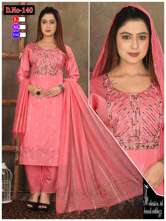 Product image with price: Rs. 383, ID: chanderi-suit-10631605