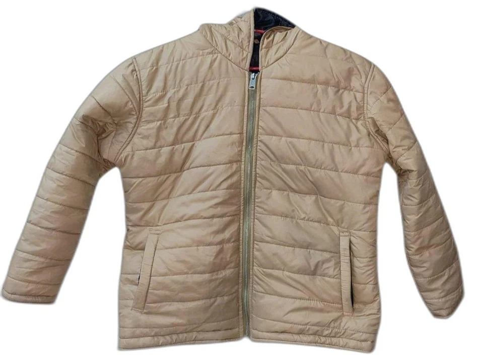 Beige polyester men hooded jacket  uploaded by AL-Shifa Enterprises on 3/14/2023