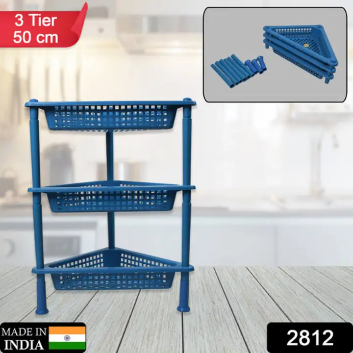 2812 Triangle Storage Plastic 3-Tier Rack Shelf For Kitchen, Living Room, Bathroom, Office uploaded by DeoDap on 3/14/2023