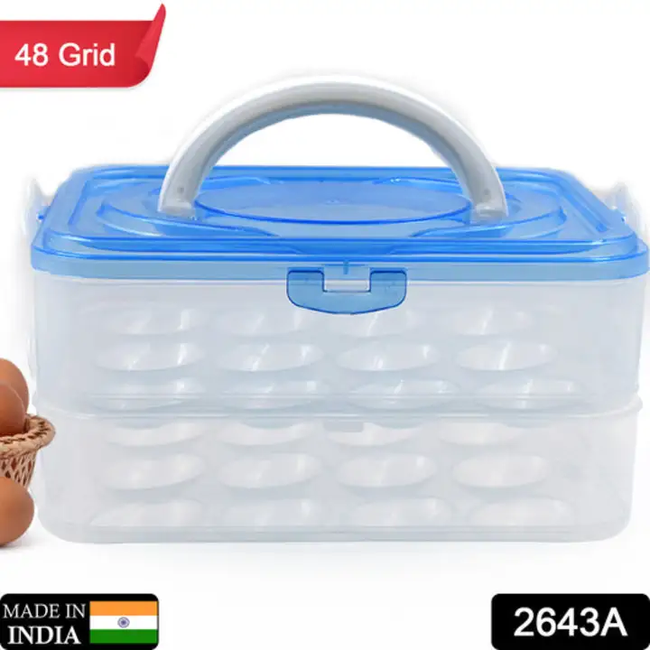 2643A Double Layer Premium 48 Grid Egg Storage Box for Egg Storage Container uploaded by DeoDap on 3/14/2023